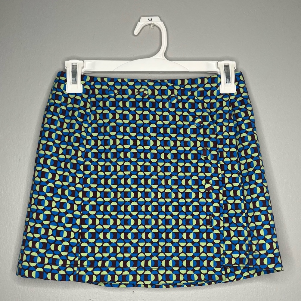 Urban Outfitters Button Front Geometric Mini Skirt AA